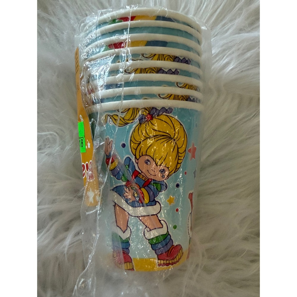 Vintage Hallmark Rainbow Brite Party Express 8 Paper Cups 9oz Sealed Toys R Us